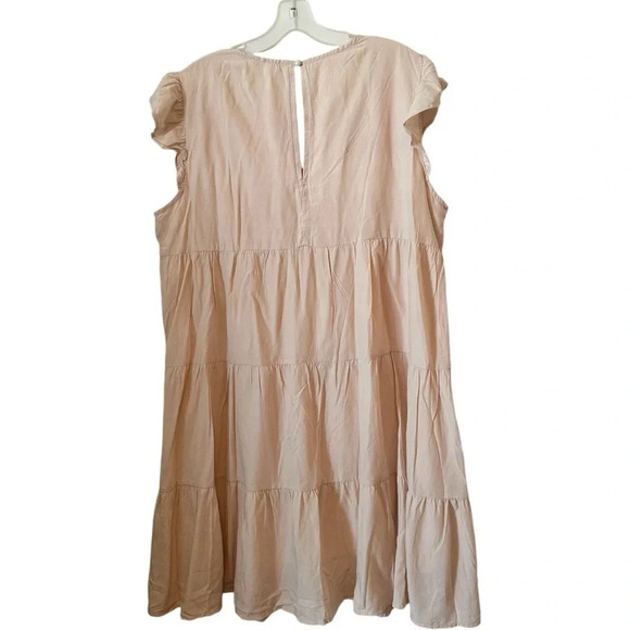 NWT Women’s 3 Tiered Baby Doll Dress Short Sleeved Mini Dress, Short Cap Sleeved - Picture 4 of 9